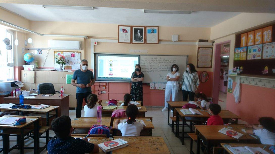 Yüz yüze Eğitim Çalışmalarını Yerinde Görmek Üzere Şube Müdürümüz Ayhan AK Didem Işıklı İlk/Ortaokulu'nu Ziyaret Etti